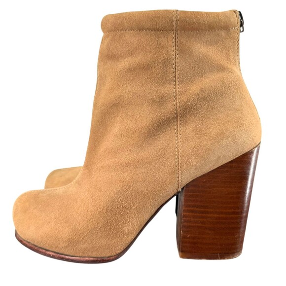 Jeffrey Campbell Rumble Ankle Boots Women's 8 Havana Tan Suede Block Heel Bootie - Picture 4 of 11